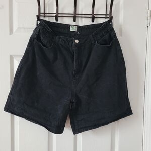 Shiny By Nature Black Denim Shorts